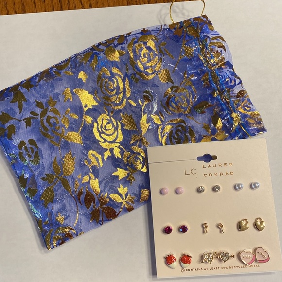 LC Lauren Conrad  set of 9 stud earrings - Picture 7 of 10